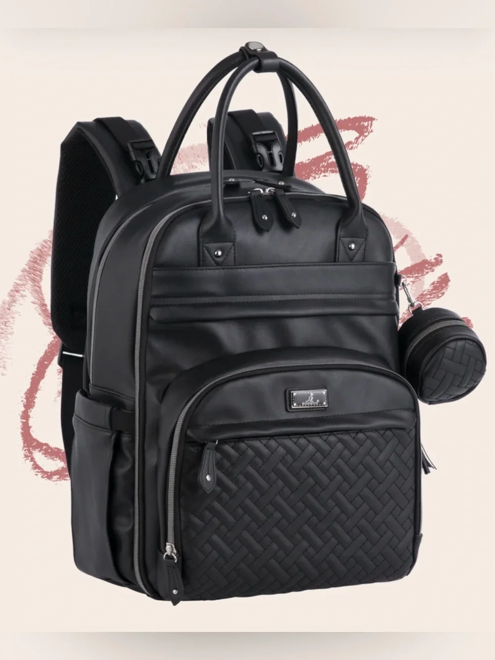 Vegan Leather Original Diaper Bag READ